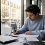 Software architect reviewing web app technology stack