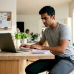Startup founder coding cross-platform app